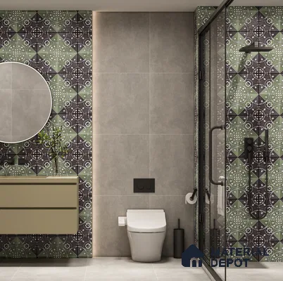 Patterned Wall Tile TL 05899 B Infinity 197 mm x 197 mm Vitrified - 9 mm | Handcrafted | Suitable For Living Room, Bedroom, Kitchen | Please Expect a Slight Variation of Pattern