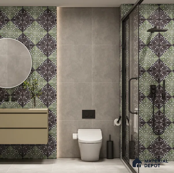Patterned Wall Tile TL 05899 B Infinity 197 mm x 197 mm Vitrified - 9 mm | Handcrafted | Suitable For Living Room, Bedroom, Kitchen | Please Expect a Slight Variation of Pattern