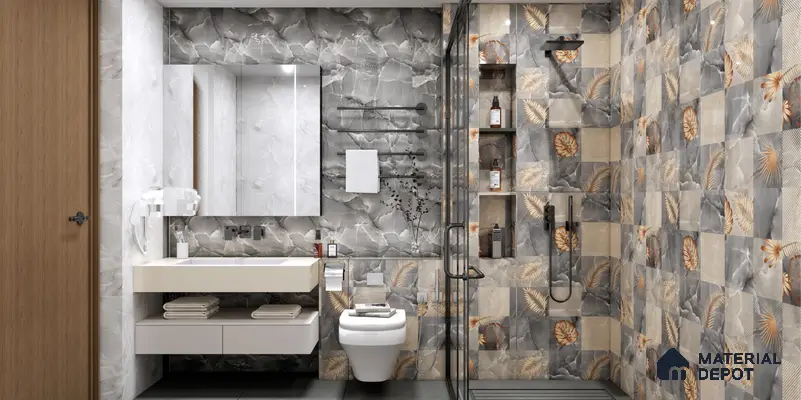 Marble Floor & Wall Tile TL 05563 C Lemsa Light 4 ft x 2 ft Glossy Finish Vitrified Tile - 9 mm (Random 4)