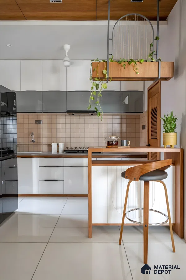Contemporary Bohemian Kitchen Design With Earthy Tones And Modern Finishes | Material Depot