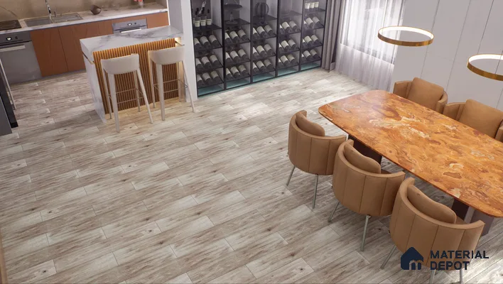 TL 01239 B Oaklore Grigio 1000x200 mm Matte Finish Vitrified Wooden Look Floor Tile - 9 mm | 2-3 mm Spacer is Mandatory
