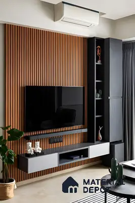 Contemporary Elegance: A Modern TV Unit Oasis | Material Depot