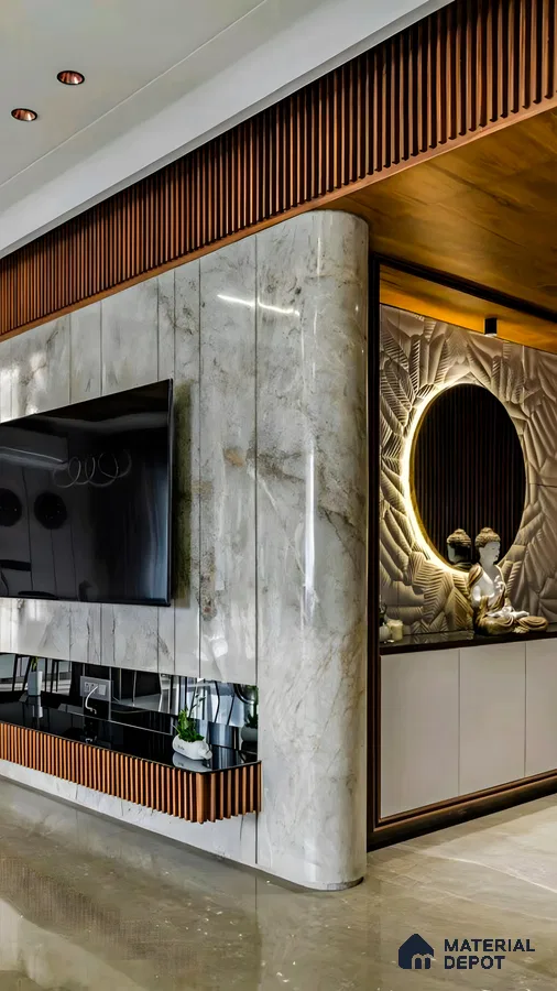 Contemporary Elegance with Marble and Wood | Material Depot