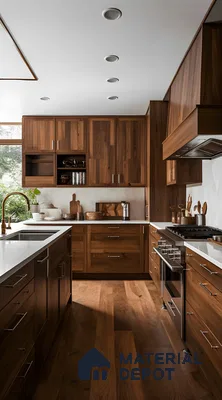 Contemporary Hardwood Kitchen | Material Depot