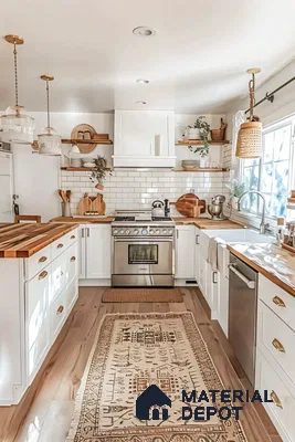 Contemporary Kitchen Style Cooking Haven with Warm Accents | Material Depot