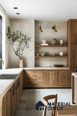 Contemporary Kitchen With Stone Flooring | Material Depot