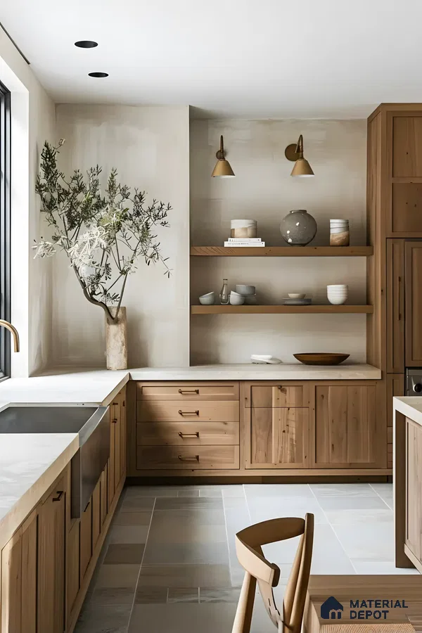 Contemporary Kitchen With Stone Flooring | Material Depot