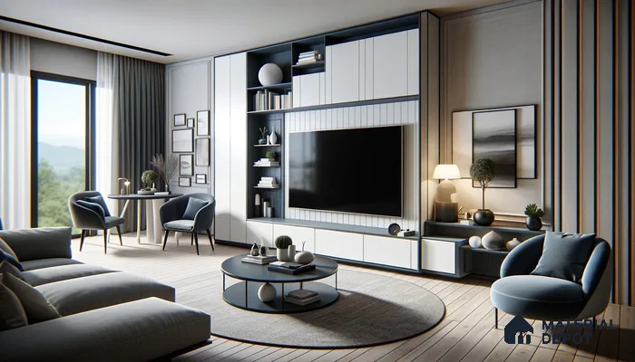 Contemporary Retreat with Chic Monochrome Tones and Textured Accents | Material Depot