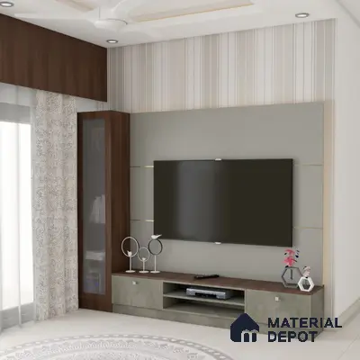 Grey & Wood TV Unit Elegance