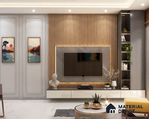 Sleek Wooden TV Unit