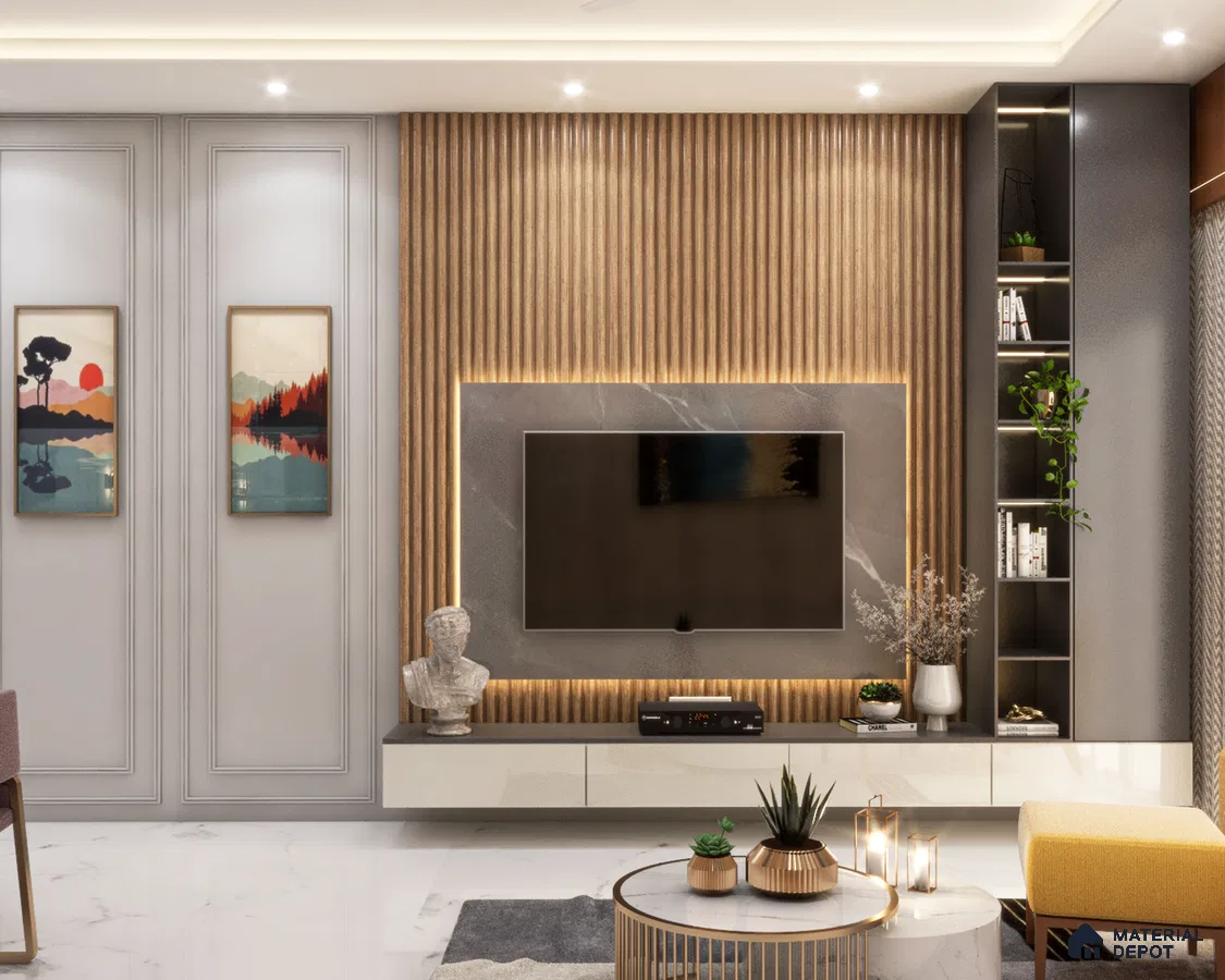 Sleek Wooden TV Unit