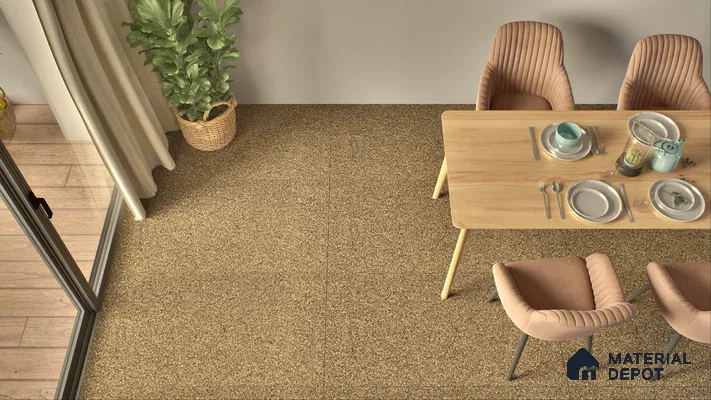 Cozy Dining Area with Textured Flooring | Material Depot
