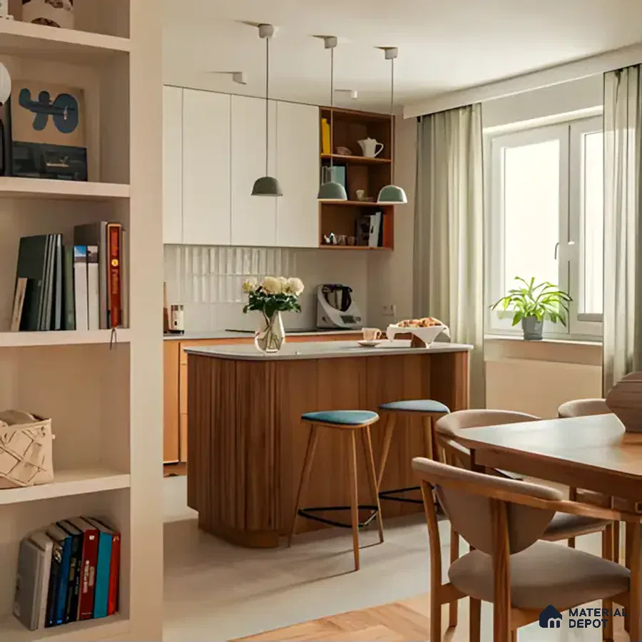 Cozy Kitchen and Dining with Warm Neutral Tones | Material Depot
