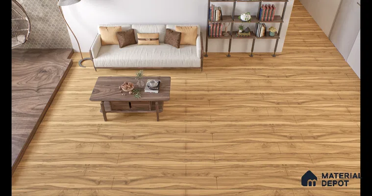 Cozy Living Room with Light Golden Oak Flooring | Material Depot