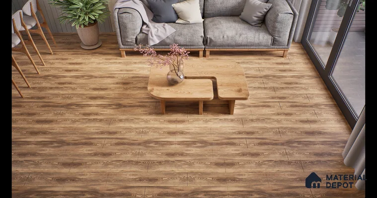 TL 01241 B Oaklore Taupe 1000x200 mm Matte Finish Vitrified Wooden Look Floor Tile - 9 mm | 2-3 mm Spacer is Mandatory