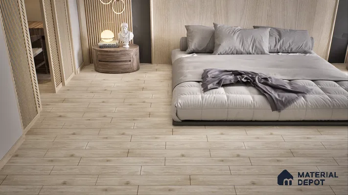 TL 01237 A Oaklore Bianco 1000x200 mm Matte Finish Vitrified Wooden Look Floor Tile - 9 mm | 2-3 mm Spacer is Mandatory