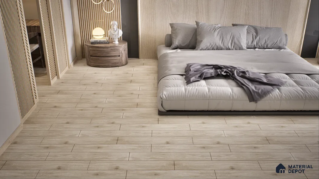 TL 01237 A Oaklore Bianco 1000x200 mm Matte Finish Vitrified Wooden Look Floor Tile - 9 mm | 2-3 mm Spacer is Mandatory