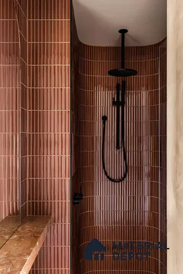 Curved Terracotta Shower Space | Material Depot