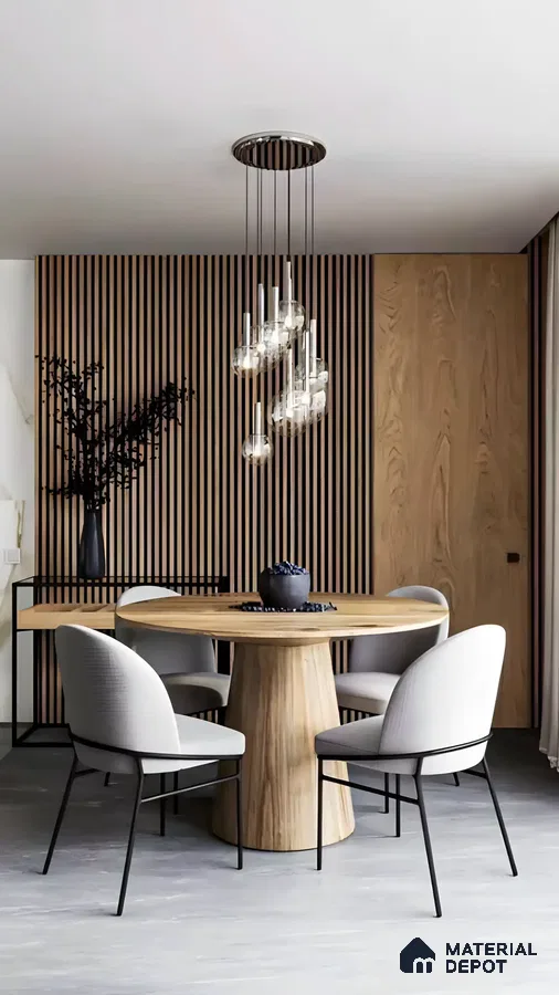Dining Hall With Modular Louvers | Material Depot