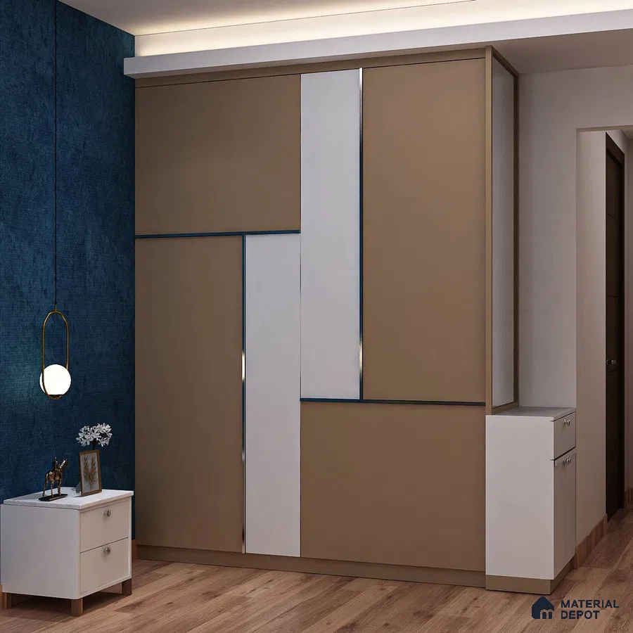 Modern 4-Door Wardrobe with Varied Doors