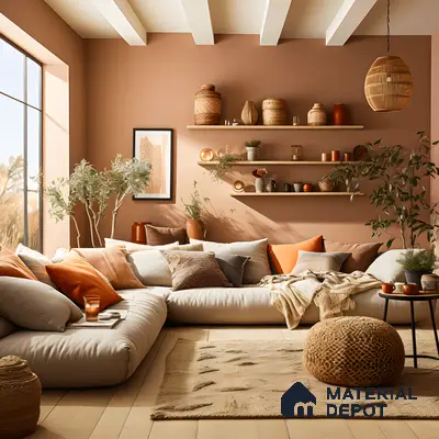 Earthy Elegance: A Serene Living Space | Material Depot