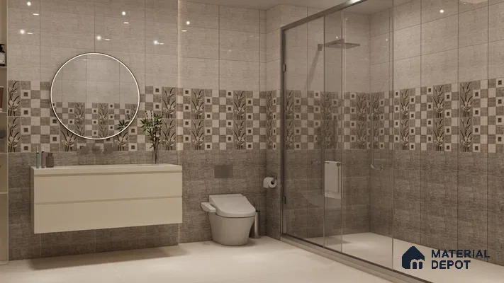 Deep Teal Fluted Tiles for a Sophisticated Bathroom Look | Material Depot