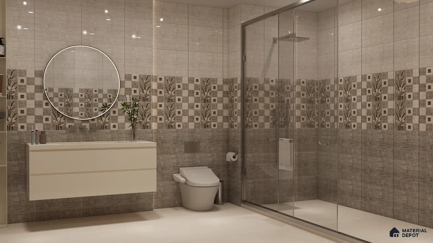 Deep Teal Fluted Tiles for a Sophisticated Bathroom Look | Material Depot
