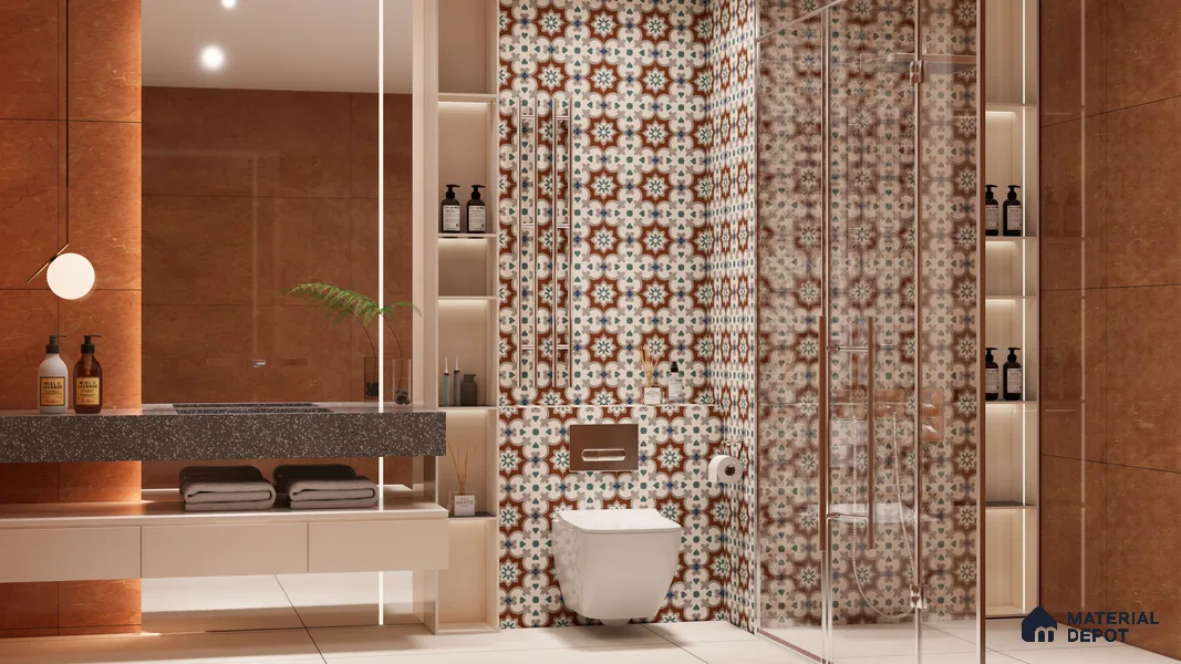 Marble Floor & Wall Tile TL 02180 Armani Brown 4 ft x 2 ft High Gloss Finish Vitrified Tile - 9 mm (Random 4)