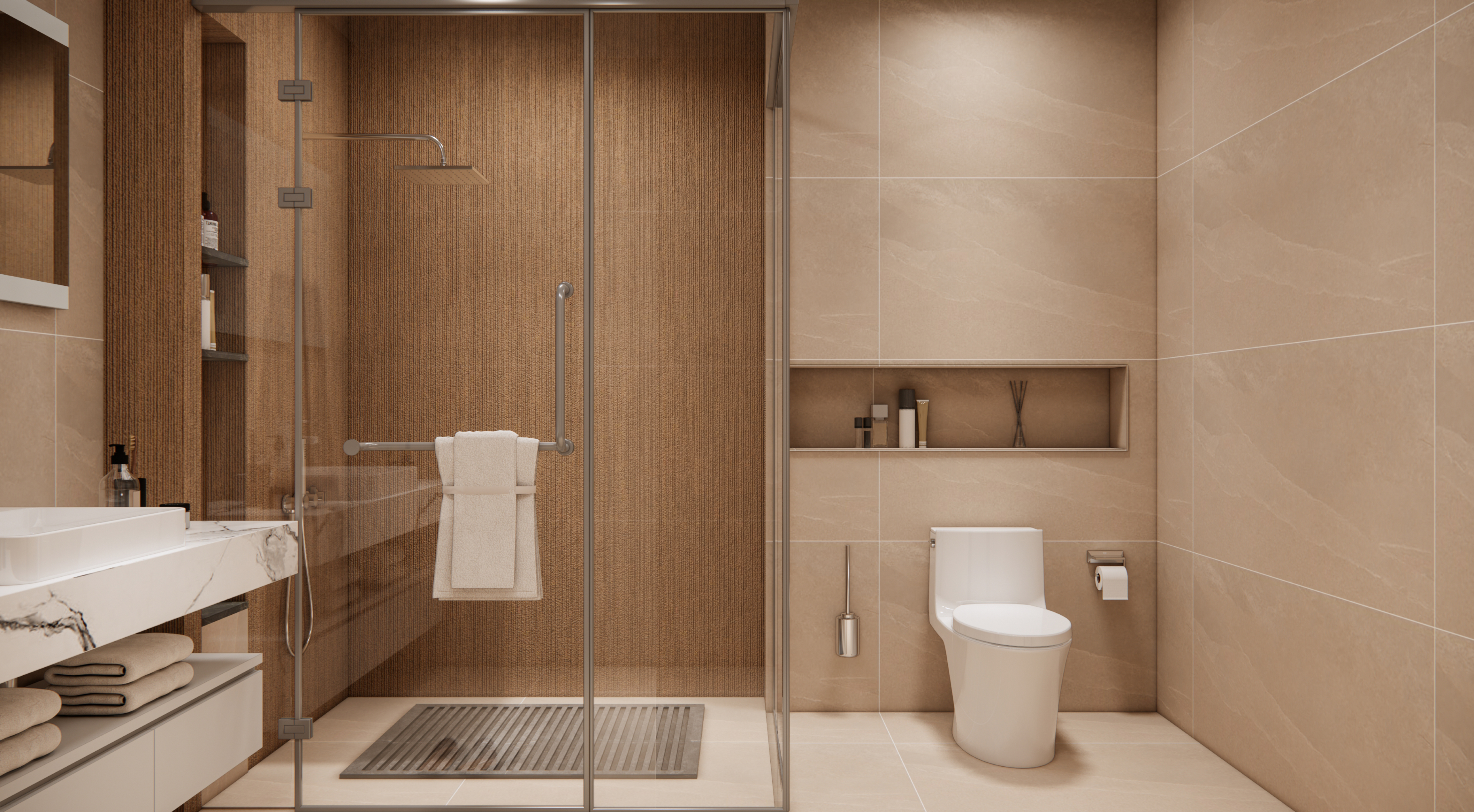 Stone Floor & Wall Tile | TL 00761 Mushroom Linia 4 ft x 2 ft Punch Matte Finish Full Body Vitrified Tile - 9 mm | Suitable For Living Room, Bedroom, Bathroom