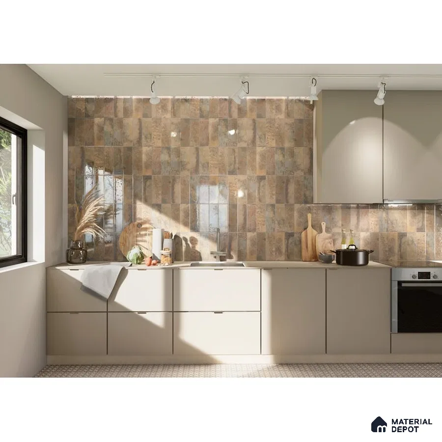 Earthy Toned Creamy Elegance Synergy in the Rustic Kitchen | Material Depot