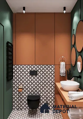 Eclectic Bathroom with Terracotta Accents | Material Depot