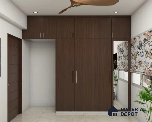 Sleek 4-Door Wooden Wardrobe Design