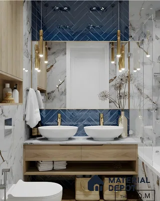 Elegance Symmetry: A Modern Bathroom's Grace | Material Depot