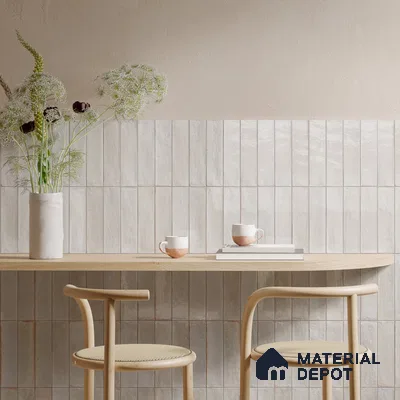 Elegance in Simplicity Creamy Dining Haven with Wooden Accents | Material Depot