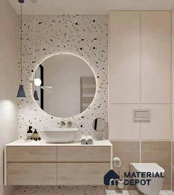 Elegant Bathroom with Terrazzo Accents | Material Depot