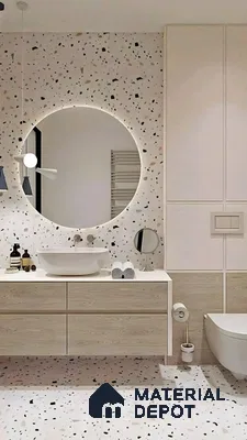 Elegant Bathroom with Terrazzo Accents | Material Depot