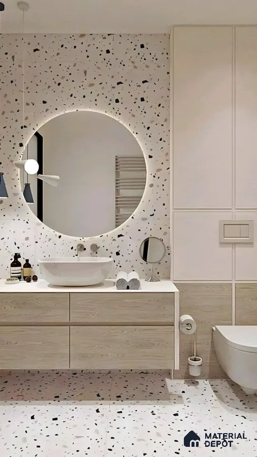 Elegant Bathroom with Terrazzo Accents | Material Depot