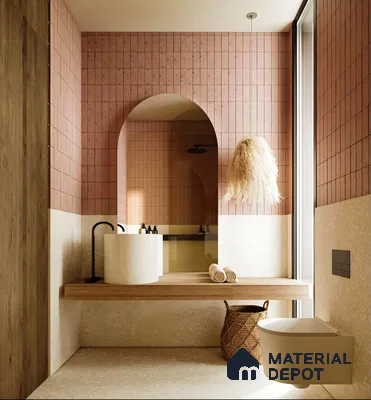 Elegant Bathroom With Terrazzo Floor | Material Depot
