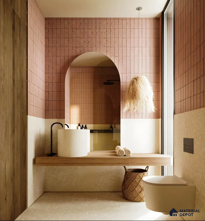 Elegant Bathroom With Terrazzo Floor | Material Depot