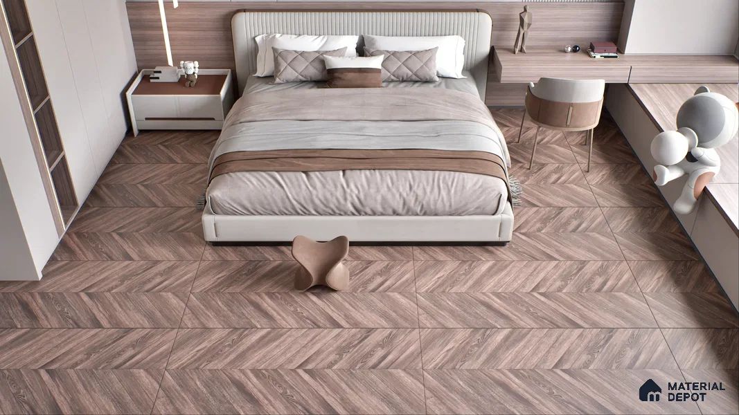 TL 03206 Elemento Brown 1200 x 600 mm Diamond Finish Vitrified Tile - 9 mm