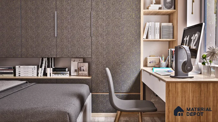 Patterned Look LM 01309 B 8 ft x 4 ft Texture Finish Decorative Laminate - 1 mm | Suitable for Bedroom, TV Unit, Wardrobe