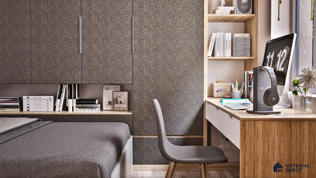 Patterned Look LM 01309 B 8 ft x 4 ft Texture Finish Decorative Laminate - 1 mm | Suitable for Bedroom, TV Unit, Wardrobe
