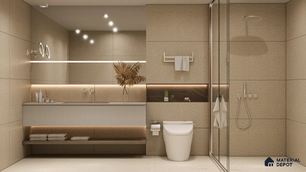 Terrazzo Wall & Floor Tile TL 04239 Fern Matte Finish 1200x600 mm Full Body Vitrified Tile - 9 mm