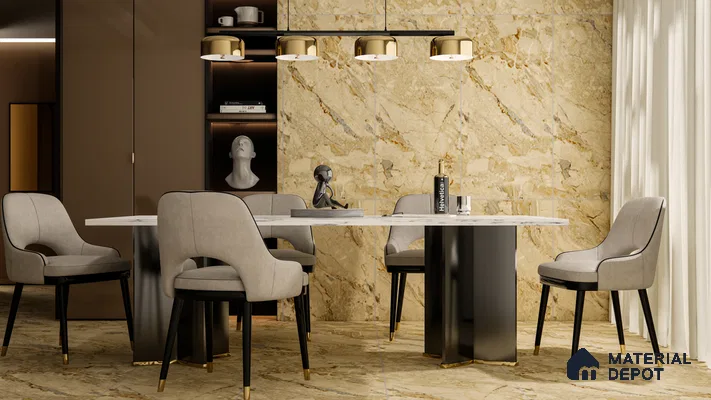 Endless Wall & Floor Tile TL 06209 Endura Desert Sand 4 ft x 2 ft Vitrified Matte Finish - 9 mm (Random Design 4) | Suitable for Living Room, Bedroom, Bathroom & Kitchen