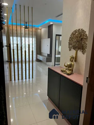 Elegant Entrance Area with Modern and Traditional Elements in Bengaluru | Material Depot
