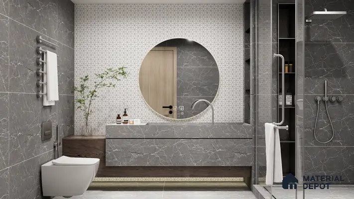 Moroccan Wall & Floor Tile TL 00226 White 1 ft x 1 ft Matte Finish Ceramic Tile - 9 mm | Suitable For Kitchen, Bathroom, Dining Area | Please Expect a Slight Variation of Pattern