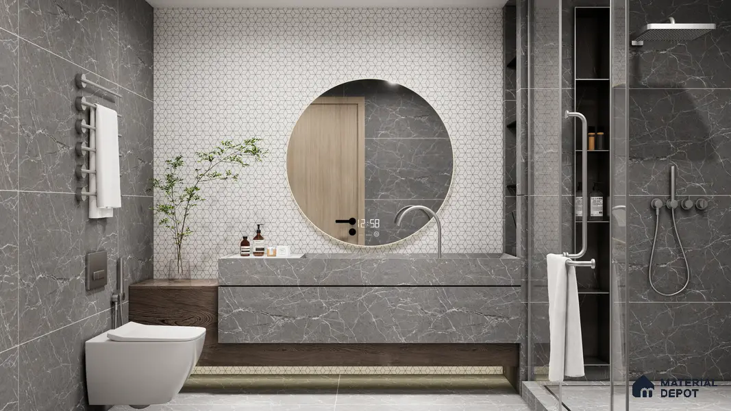 Moroccan Wall & Floor Tile TL 00226 White 1 ft x 1 ft Matte Finish Ceramic Tile - 9 mm | Suitable For Kitchen, Bathroom, Dining Area | Please Expect a Slight Variation of Pattern
