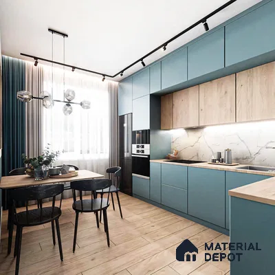 Elegant Kitchen with Geometric accents | Material Depot