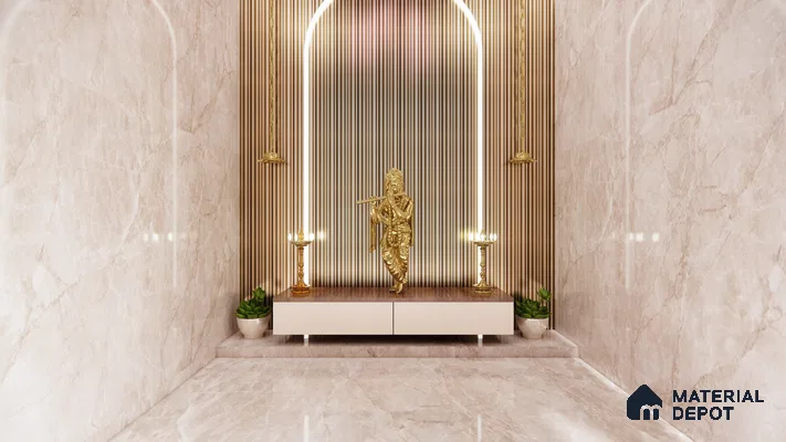 Budget Friendly Marble Wall Tile Value For Money TL 05788 C  18 x 12 inch - Ceramic Glossy Finish -7 mm  | Suitable for Kitchen & Bathroom