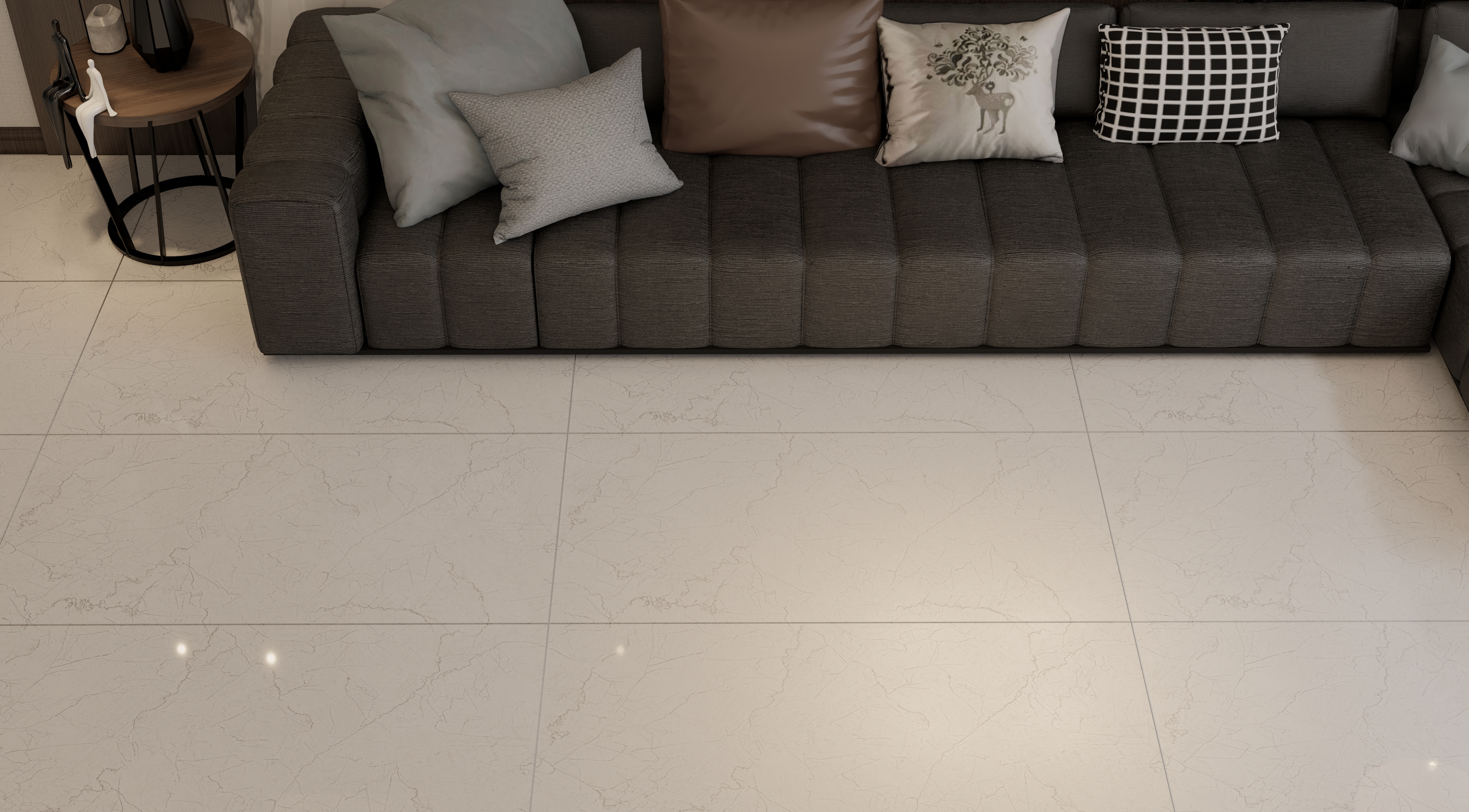 TL 08561 Frosty White 4 ft x 2 ft Glossy Finish Vitrified Wall & Floor Tile - 9 mm